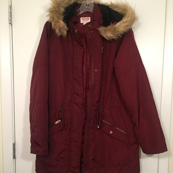 Mossimo Supply Co. Jackets & Blazers - Mossimo Supply Co Burgundy Women Parka Jacket Sz L